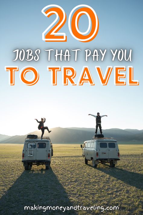 Jobs That Require Travel, Jobs That Pay You To Travel, How To Get Paid To Travel, Van Business Ideas, Traveling Jobs, Cool Jobs, Jobs Ideas, Make Money Traveling, Get Paid To Travel