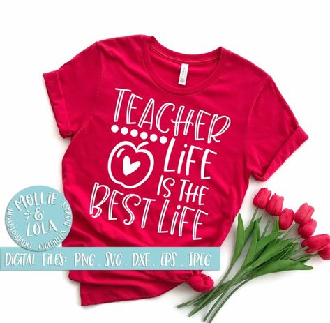 15 Teacher Appreciation Cut Files for Silhouette and Cricut - Teacher Appreciation Week - Teaching Clothes, Teacher Appreciation Themes, Apple Svg, Prek Teacher, Teacher Shirt Designs, T Shirt Ideas, Teacher Lessons, Teacher Lesson Plans, Diy Teacher Gifts