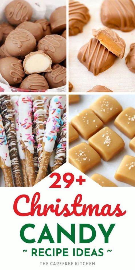 We’ve handpicked our favorite Christmas Candy Recipes and come up with this list of sweet treats that are perfect for gift giving, holiday parties. From homemade toffee to caramel popcorn, we’ve got something for everyone and each recipe is easy enough for even a novice candy maker. Easy Christmas Candy, Holiday Candy Recipes, Favorite Christmas Desserts, Easy Christmas Candy Recipes, Christmas Candy Easy, Christmas Candy Homemade, Caramel Apples Homemade, Candy Maker, Easy Candy Recipes