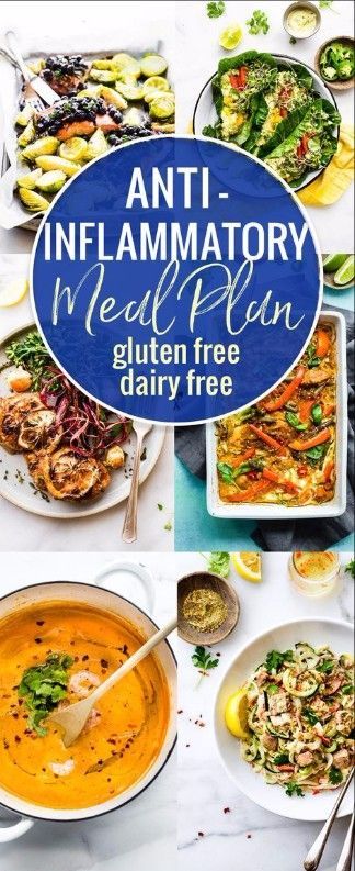 Alimentación Meal Plan Healthy, Anti Inflammation Recipes, Gluten Free And Dairy Free, Diner Recept, Free Meal Plans, Gluten Free Dairy Free Recipes, Inflammatory Foods, Gluten Free Eating, Foods With Gluten