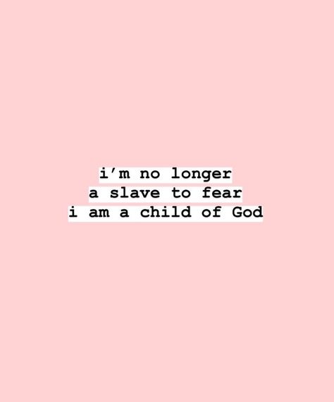 I’m no longer a slave to fear. I am a child of God. Apple//iPhone//wallpaper//background//quote//scripture Apple Iphone Wallpaper, A Child Of God, In Christ Alone, Child Of God, King Of My Heart, Favorite Bible Verses, God Loves Me, God First, Daughter Of God