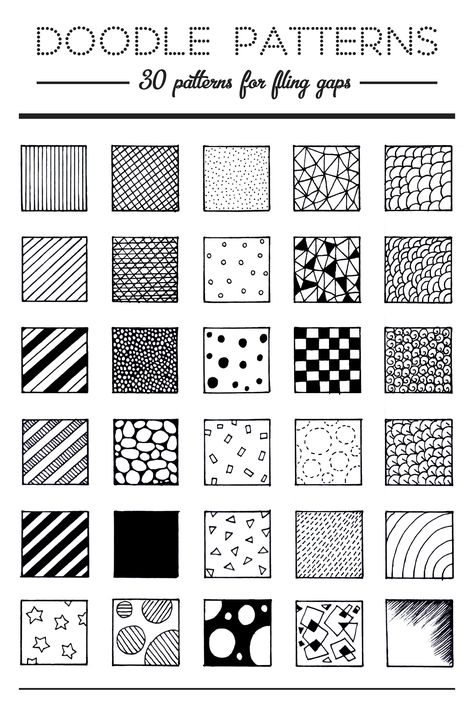 Pic Candle | 30 Doodle Patterns. #doodles #doodling                                                                                                                                                                                 More Drawing Hands, Modele Zentangle, Pic Candle, Arte Doodle, 그림 낙서, Doodle Art Drawing, Doodle Inspiration, Easy Doodle Art, Doodles Zentangles