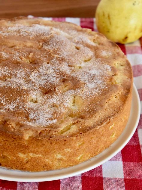 Pear Cottage Cheese, Patisserie, Pie, Italian Pear Cake Recipe, Box Cake Mix With Pears, Pear Yogurt Cake, Italian Pear Almond Cake, Pear Grappa Cake, Italian Pear Cake