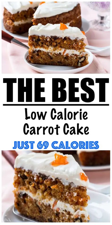 Clean Eating Easter Desserts, Alternative Birthday Cake Ideas Healthy, Low Cal Carrot Cake, Heathly Deserts, Healthy Cake Recipes Low Calories, Low Calorie Carrot Cake, Low Cal Desserts, Fat Free Cake Recipes, Low Calorie Cake Recipes