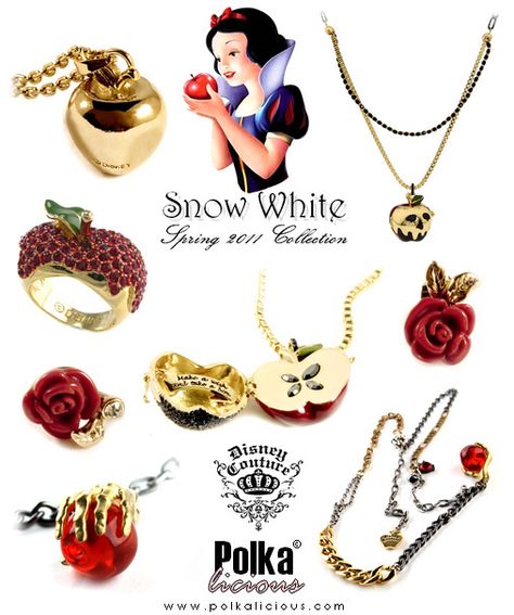 Disney Outfits, Disney Inspired, Disney Couture Jewelry, Disney Princess Snow White, Disney Couture, Princess Jewelry, Disney Jewelry, Disney Accessories, Fantasy Jewelry