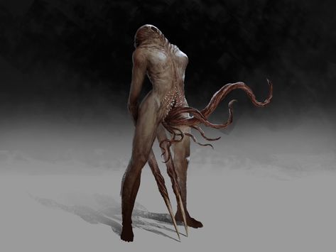 ArtStation - Monster set 1, Leonardo Wyrnist Flesh Drawing, Body Horror Monster, Female Horror Characters, Female Monster, Female Demons, Lovecraftian Horror, Modern Graphic Art, Eldritch Horror, Horror Monsters