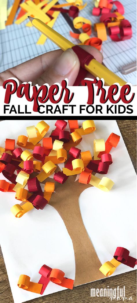 Natal, Montessori, Tree Paper Craft, Kids Fall Crafts, Fall Arts And Crafts, Fun Fall Crafts, Homeschool Crafts, Fall Tree, Easy Fall Crafts