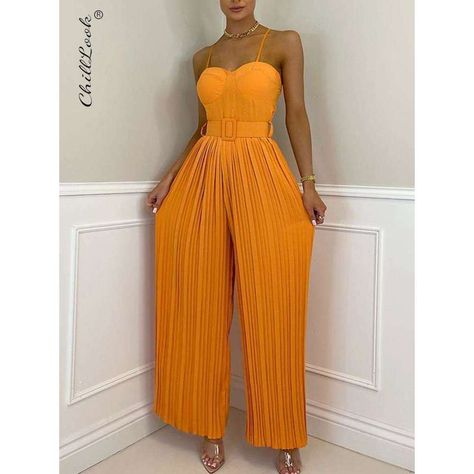 Backless Playsuit, Jumpsuit Fitted, Pleated Jumpsuit, Backless Jumpsuit, Casual Rompers, Bodysuit Fashion, Clothing Details, Long Jumpsuits, Pantalon Large