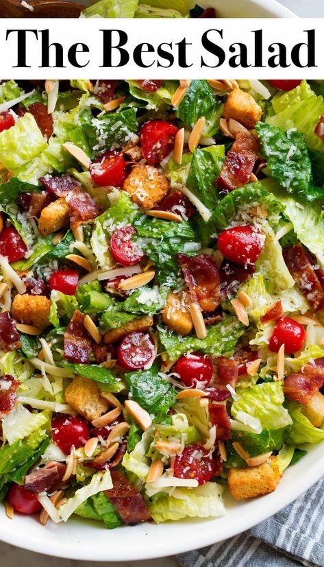 Salade Healthy, Simple Spinach Salad, The Best Salad, Best Salad, Resep Salad, Caesar Salad Recipe, Fresh Salad Recipes, Warm Salad, Perfect Salads