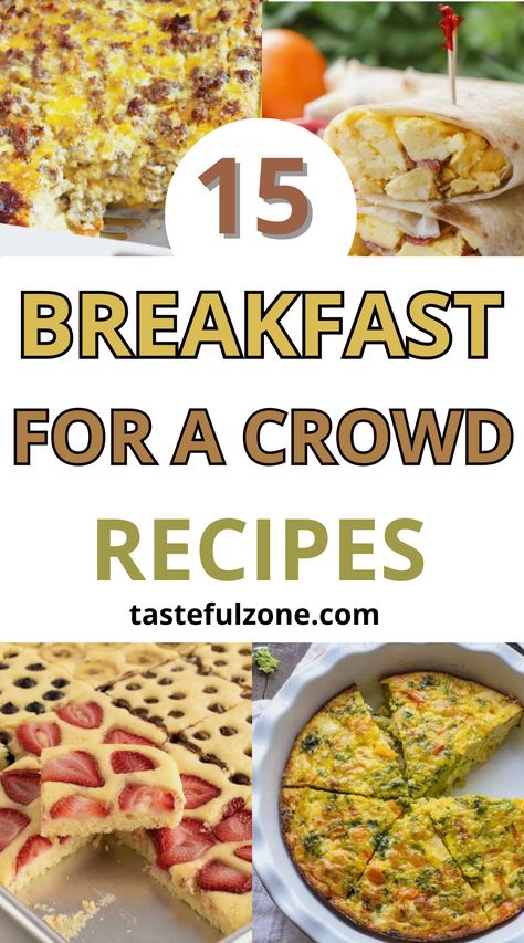 Are you hosting a weekend brunch for friends and family, or catering a morning meeting at the office? This collection of breakfast recipes is designed to feed Breakfast That Feeds A Crowd, Mass Breakfast Ideas, Easy Eggs For A Crowd, Company Breakfast Ideas Simple, Breakfast Casserole Large Group, Easy Brunch For Large Group, Breakfast Idea For Large Group, Breakfast Ideas For A Party, Breakfast Big Group