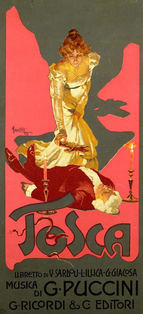 Event Posters, Modern Posters, Adolf Hohenstein, Puccini Opera, Belle Epoch, Academic Art, Metal Engraving, Vintage Poster Art, Modern Poster