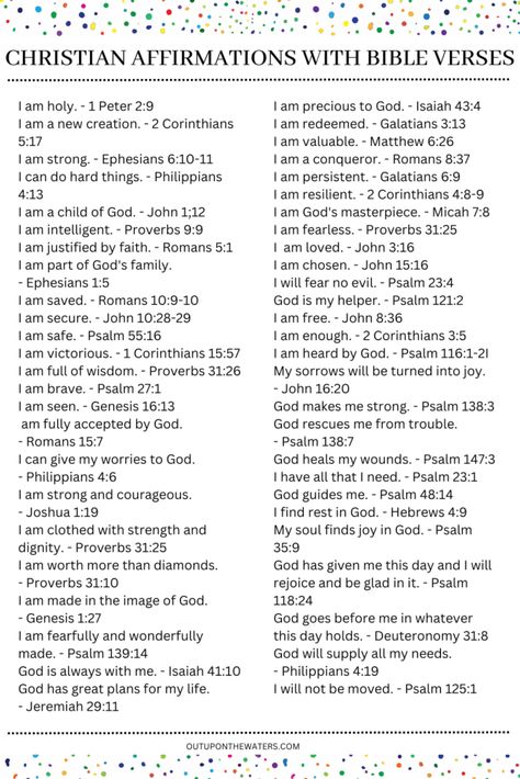 Scripture Who God Says I Am, Truths God Says About Me, Bible Declarations Scriptures, Bible Aethstetic, Christian Healing Affirmations, Postive Afframations Bible, Daily Godly Affirmations, Christian Affirmations For Men, Christian Declarations For Women