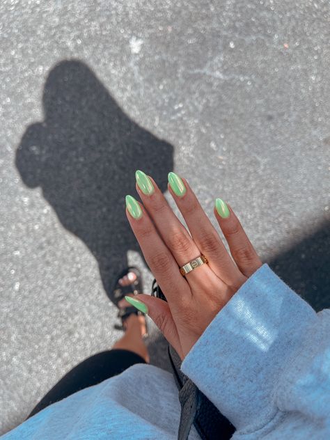 Green Nail, Goth Spring, Nails Goth, Hijau Neon, Crome Nails, Nails Brown, Summery Nails, Cute Gel Nails, Nagel Inspo