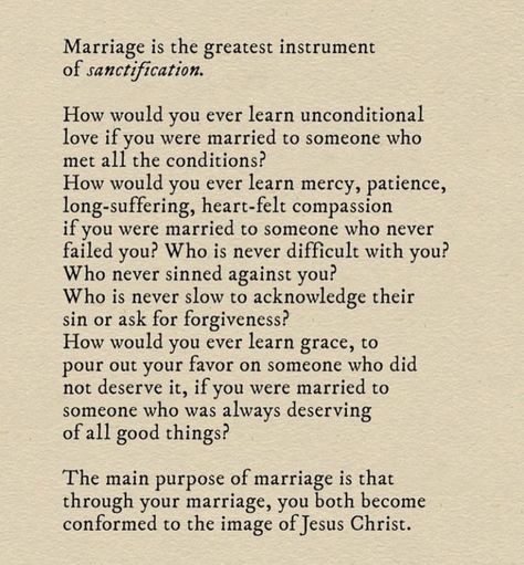 Is your marriage sanctifying you? Godly Marriage, Elisabeth Elliot Quotes Marriage, The Meaning Of Marriage Timothy Keller, Godly Relationship Quotes, Christian Content, Biblical Marriage, Godly Relationship, Meant To Be Together, Prayer Scriptures