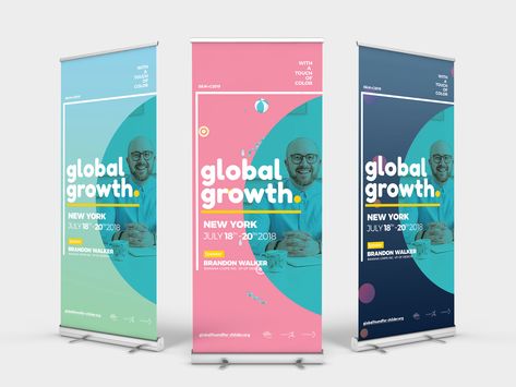 Event Conference Roll-up Banner by Suzon Abdullah Event Roll Up Banner, Event Banners Designs, Stand Up Banner Design, Pull Up Banner Design Inspiration, Banner Roll Up Design, Roll Ups Design, Roll Up Banner Design Inspiration, Conference Event Design, Roll Banner Design