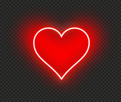 Neon Png For Editing, No Love Png, Heart Background Images, Red Neon Aesthetic, Queen Of Hearts Aesthetic, Red Heart Png, Heart Neon Light, Heart Edit, Hd Aesthetic