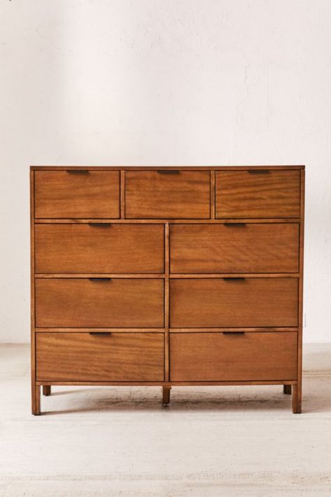 Long Dressers, Mid Century Modern Bedroom Dressers, Entryway Dresser, Dressers Bedroom, Natural Wood Dresser, Simple Dresser, Swedish Interior Design, Low Dresser, Small Dresser