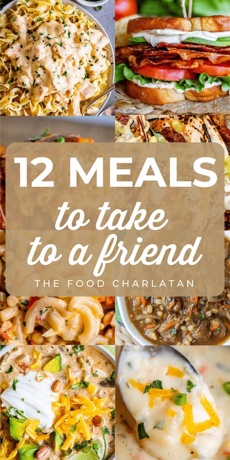 Meal Train Ideas Dinners, Slow Cooker Chicken Stroganoff, Take A Meal, Friend In Need, The Food Charlatan, Meal Train Recipes, Food Charlatan, Dinners To Make, Slow Cooker Pulled Pork