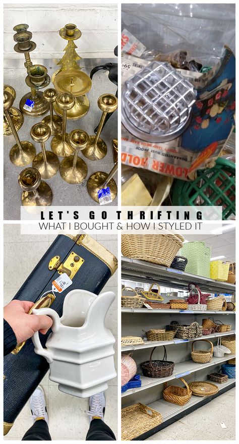 Thrift To Style, Upcycling, Thrift Store Staging, Thrift Store Kitchen Finds, Thrift Living Room Ideas, Thrifted Living Room Aesthetic, Thrift Store Party Decor, Boho Shop Ideas, Thrift Store Projects