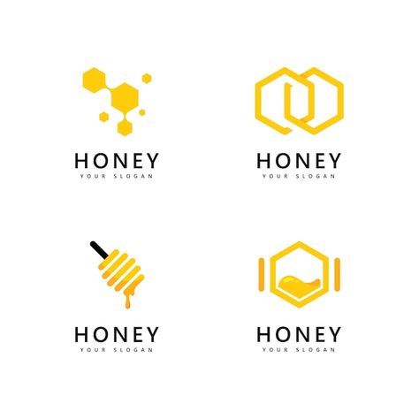 Honey Branding Logo Packaging Design, Bee Logos Ideas, Beehive Logo Design, Bee Hive Logo, Honey Poster Design, Honey Logo Ideas, Bee Logo Ideas, Honey Logo Design, Honeycomb Logo