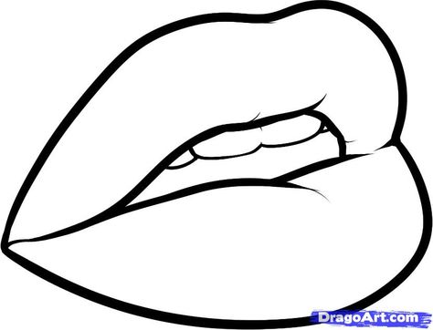 line drawing of lips - Google Search Lip Stencil, Lip Outline, Organizator Grafic, Desen Realist, صفحات التلوين, Desen Anime, Tapeta Galaxie, Lips Drawing, Colors For Skin Tone