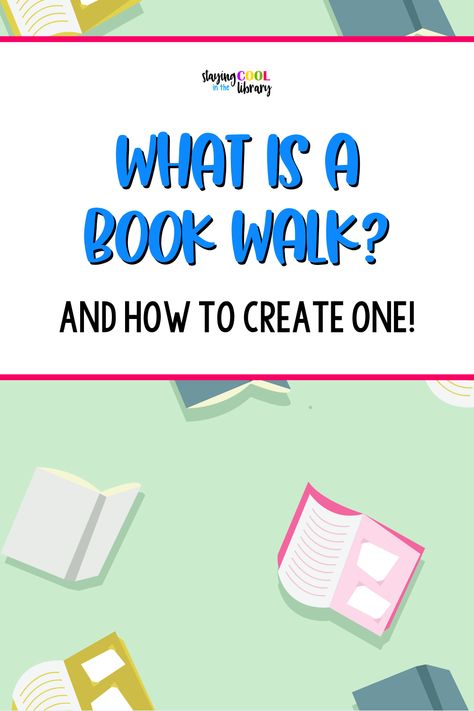 Story Walk Book Ideas, Library For Kindergarten, Fun Library Activities For Middle School, Story Walks For Kids, High School Library Activities, Book Walk Ideas, Friends Of The Library Ideas, Middle School Library Activities, Story Walk Ideas