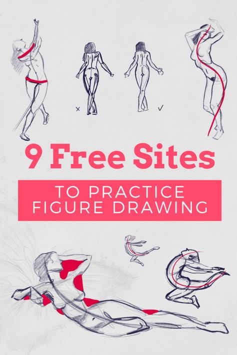 9 Free Pose Reference Sites To Practice Figure Drawing Online Drawing Hands, Quick Figure Sketches, Art Pose Reference, Drawing Online, Gesture Drawing Poses, Figure Drawing Tutorial, Male Figure Drawing, Human Body Drawing, Pose Model