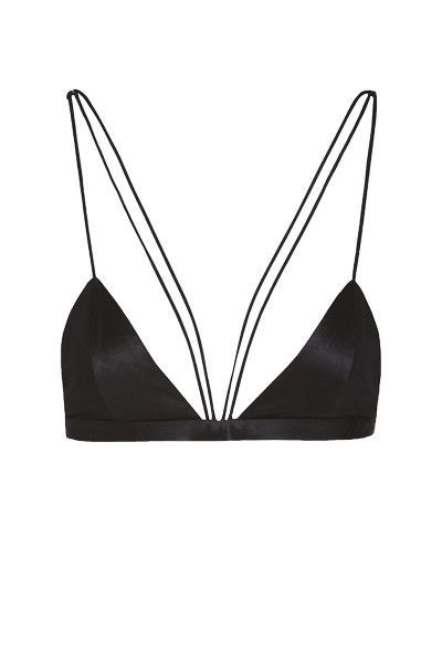 8 Little-Known Brands Your Favorite Celebrities Love #refinery29   The perfect bra for peeking out from your sheer tees and open-knit sweaters.  Are You Am I Nyx Double Strap Satin Bra, $139, available at Are You Am I.... Bustiers, Kendall Jenner, Satin Bra, Perfect Bra, Open Knit Sweater, Pretty Lingerie, Indie Brands, Lingerie Sleepwear, Silk Satin