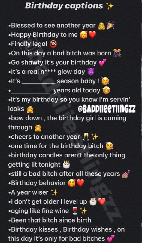 Baddie Captions For Instagram Birthday, Self Bday Captions, Baddie Birthday Captions For Yourself, May Birthday Captions, Birthday Caption Aesthetic, Instagram Captions For My Birthday, Birthday Quotes Baddie, Bday Ig Captions, Baddie Birthday Quotes Instagram