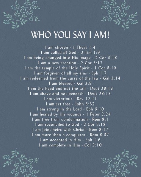 15k Likes, 173 Comments - Hillsong Worship (@hillsongworship) on Instagram: “Have you listened to our new song, ‘Who You Say I Am’ yet? Here are just a few things God says…” Hillsong Worship, Godly Inspiration, Worship Songs Lyrics, Worship Lyrics, Tattoo Music, Scripture Memorization, Religious Tattoo, Music Inspiration, Godly Relationship