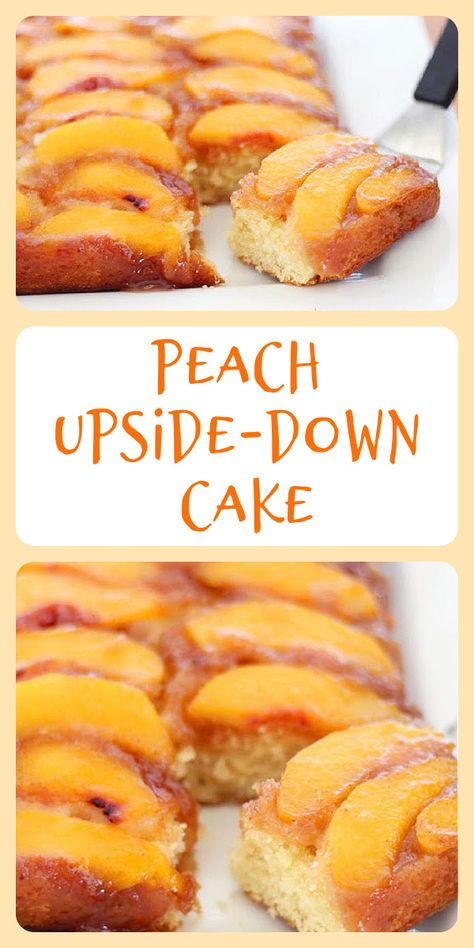 Essen, Easy Peach Recipes, Peach Cake Recipes, Fresh Peach Recipes, Peach Upside Down Cake, Vegan Peach, Peach Dessert Recipes, Peach Desserts, Peach Cake