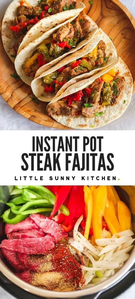 Instant Pot Steak, Instant Pot Pasta Recipe, Recipes Beef, Steak Fajitas, Best Instant Pot Recipe, Healthy Instant Pot Recipes, Instant Recipes, Instant Pot Recipes Chicken, Instant Pot Beef