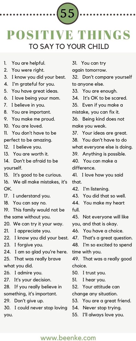 Here's 55 positive things to say to your child to help them feel confident and loved! Words of encouragement like these build feeling of self worth. Positive things to say to kids boost self esteem and encourage a growth mindset. Positive Things To Say, Uppfostra Barn, Tenk Positivt, Materi Bahasa Inggris, Positive Affirmations For Kids, Education Positive, Parenting Knowledge, Affirmations For Kids, Positive Things