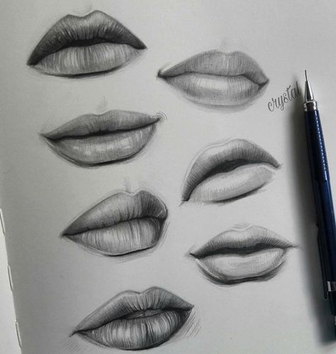 #lips #drawinglips Charcoal Drawings, Diy Lip Scrub, Lips Sketch, Art Du Croquis, Lip Drawing, Mouth Drawing, Desen Realist, 얼굴 드로잉, Siluete Umane