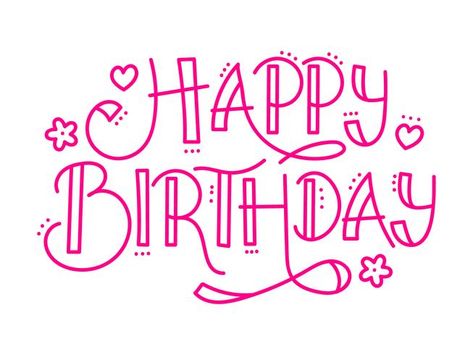 Happy Birthday Doodles, Happy Birthday Calligraphy, Happy Birthday Writing, Happpy Birthday, Happy Birthday Font, Happy Birthday Drawings, Happy Birthday Words, Birthday Doodle, Happy Birthday Cards Diy