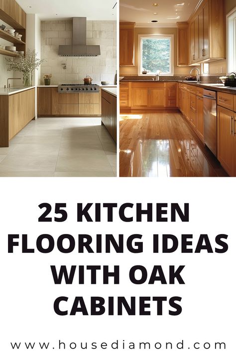 Kitchen Flooring Ideas With Oak Cabinets Kitchens With Wood Floors And Cabinets, White Kitchen Cabinets With Oak Trim, Honey Floors Kitchen, Kitchen Wood Cupboards, Kitchen Flooring Ideas Wood Cabinets, Light Kitchen Floors With Wood Cabinets, Oak Two Tone Kitchen Cabinets, Honey Oak Cabinets And Flooring, Flooring Ideas For Oak Kitchen Cabinets