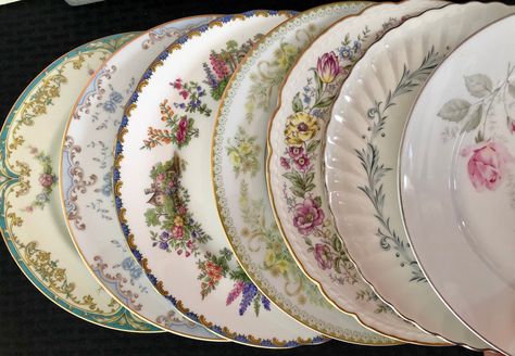 Cottage Chic Wedding, China Dinner Plates, Farmhouse Table Setting, Family Dinner Night, Mismatched Plates, Mismatched China, Vintage Dinner, Mix & Match, Unique Plates