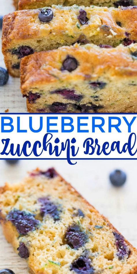 Blueberry Zucchini Bread, Blueberry Zucchini, Bread Recipe Easy, Zucchini Recipes Dessert, Best Zucchini Bread, Zucchini Bread Recipe, Averie Cooks, Zuchinni Recipes, Blueberry Bread