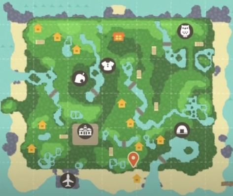 Acnh Best Island Layout, Acnh Island Design Layout, West River Layout Animal Crossing, Best Acnh Island Layout, Acnh River Ideas Map, Acnh River Layout Ideas, Acnh Island Map Layout Ideas South River, Acnh Town Layout Ideas, Acnh South River Map