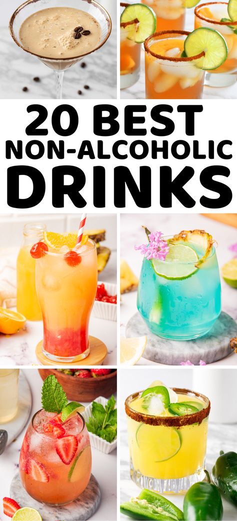 Best Non-Alcoholic Cocktails – If you’re looking for easy non-alcoholic cocktails that still taste delicious, you’ve come to the right place! Easy mocktails, non-alcoholic drinks, non alcoholic drink, strawberry mocktail, what is mocktail, what is cocktail, mocktails recipes, mocktails meaning, best mocktails, easy mocktail recipes, mocktails to order at a bar, mocktails for kids, healthy mocktails. Breakfast Non Alcoholic Drinks, Cheap Mock Tails, Basic Cocktails Recipes, Cheap Easy Mocktail Recipe, Punch Ideas For Party Non Alcoholic, Mocktails Non Alcoholic Mason Jar, Mocktail Mule Recipe, Cosmo Mocktail Recipe, The Mindful Mocktail