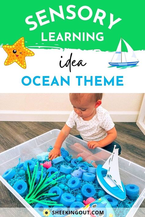 Ocean Themed Fine Motor Activities, Hawai Party, Sensory Tables, Toddler Sensory Bins, Ocean Theme Preschool, Sea Activities, Infant Classroom, Sensory Activities Toddlers, Toddler Classroom