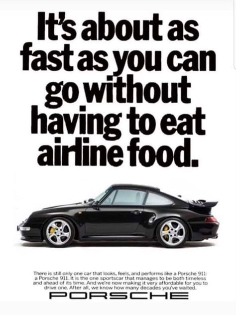 Copywriting Ads, Airline Food, Copy Ads, Photoshop Ideas, F1 Wallpaper Hd, Wall Art Funny, Ad Copy, Great Ads, Vintage Porsche