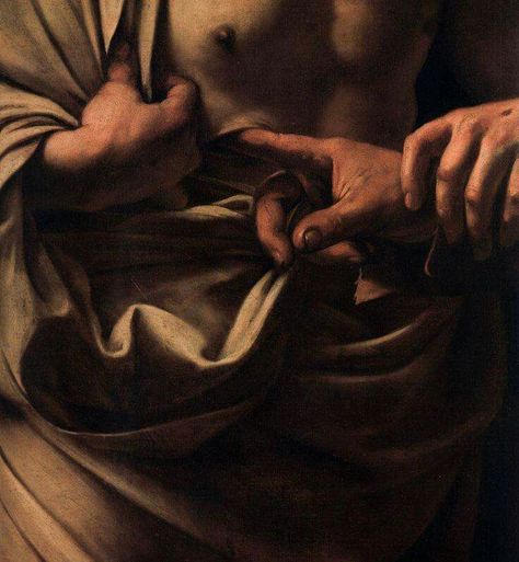 Caravaggio,Incredulità San Tommaso, dettaglio Potsdam, Michelangelo Caravaggio, Caravaggio Paintings, Baroque Painting, Italian Paintings, Caravaggio, Classical Art, St Thomas, Old Art