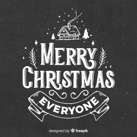 Christmas Typography Hand Lettering, Vintage Merry Christmas Images, Merry Christmas Chalkboard, Merry Chistmas, Hand Drawn Christmas, Xmas Greeting Cards, Christmas Tree Background, Christmas Typography, Merry Christmas Background