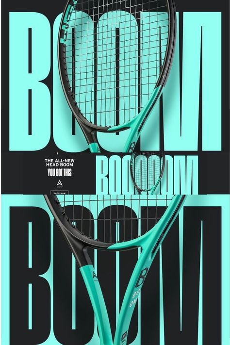 Head Tennis, Pro Tennis, Graphic Design Infographic, Tennis Racquets, Tennis Tournaments, Beach Tennis, Learning Graphic Design, Racquets, Sports Graphic Design