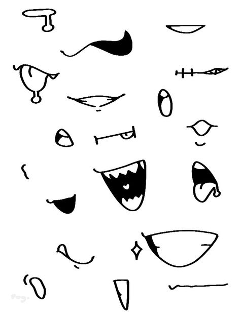 Mouth. How To Draw Drooling Mouth, Cartoon Mouths Drawing, Mouth Reference Drawing Cartoon, Cartoon Art Styles Mouth, Singing Mouth Drawing Reference, Mouth Cartoon Reference, Mouth Inspo Drawing, How To Draw Mouths Cartoon, Drawing Mouths Cartoon