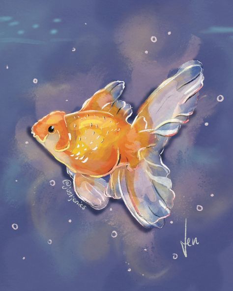 The final goldfish drawing - I played around with different background colours, and I'd love to know which one is your favourite 💕 Digital art made with @procreate #goldfish #fishart #animalart #cuteart #digitalartwork Kawaii, Goldfish Aesthetic Art, Goldfish Background, Kawaii Goldfish, Goldfish Illustration, Goldfish Drawing, Goldfish Art, Ocean Illustration, Artsy Ideas