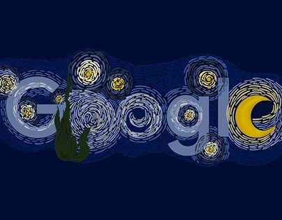 Google Doodle Art, Google Doodles Ideas, Best Google Doodles, Doodle For Google, Google Homepage, Doodle Google, Digital Art Procreate, Birthday Doodle, Stary Night