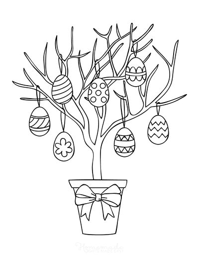 Easter Coloring Pages Easter Egg Tree Easter Coloring Pictures, Easter Coloring Pages For Kids, Påskeaktiviteter For Barn, Free Easter Coloring Pages, Easter Coloring Sheets, Easter Bunny Colouring, Easter Egg Coloring Pages, Illustration For Kids, Easter Drawings