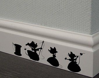 Disney kitchen decor | Etsy Disney Playroom, Disney Wall Stickers, Casa Disney, Disney Kitchen Decor, Cinderella 3, Disney Wall Decals, Deco Disney, Cinderella Mice, Disney Room Decor